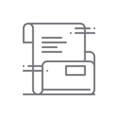 File Data Business icon with black outline style. information, computer, set, database, storage, document, cloud. Vector illustration