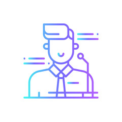 Speaker Business icon with blue duotone style. speech, sound, communication, equipment, audio, communicate, broadcast. Vector illustration