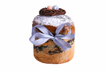 Beautiful Easter cake with ribbon