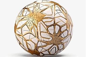 Realistic soccer ball or football ball on white background. 3d Style vector Ball isolated on white background