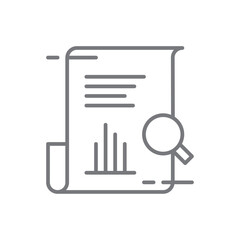 Document Business icon with black outline style. file, page, note, form, contract, archive, text. Vector illustration