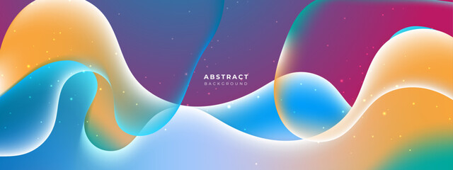 Bright Colorful Wave Fluid with sparkling design background