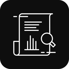 Document Business icon with black filled line style. file, page, note, form, contract, archive, text. Vector illustration