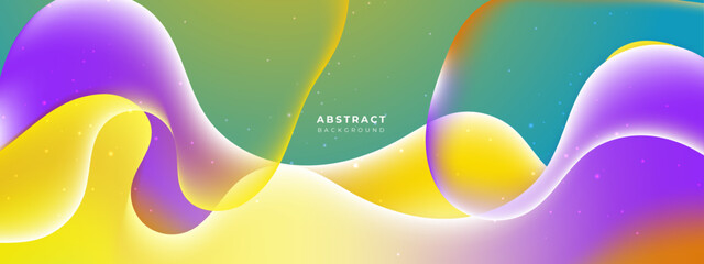 Bright Colorful Wave Fluid with sparkling design background