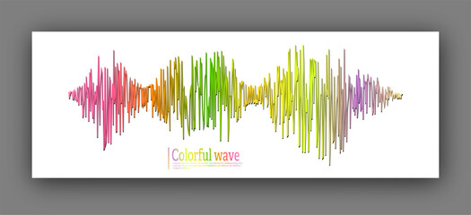 Color wave, sound spectrum. Template for website design, web design, social networks, creative interior and creative ideas