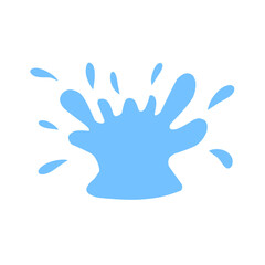 Fototapeta na wymiar Cartoon blue dripping water drops