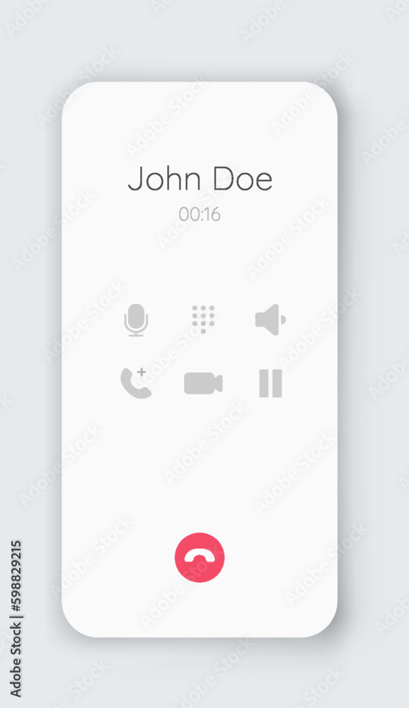 Poster smartphone dial phone ui set. phone pad, call screen with keypad dial buttons. mockup incoming call.