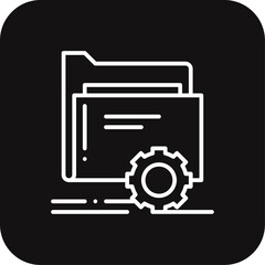 Fototapeta premium Management Team work icon with black filled line style. teamwork, set, strategy, manager, work, people, organization. Vector illustration
