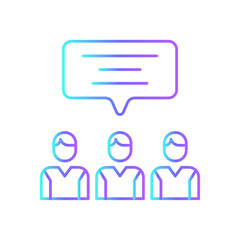 Representative Team work icon with blue duotone style. marketing, customer, support, service, social, concept, ambassador. Vector illustration