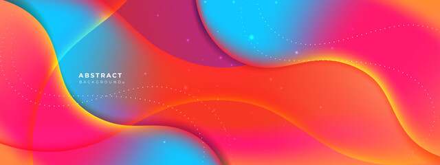 Beautiful Colorful Wave Fluid with sparkling design background