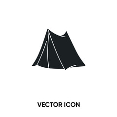 Tent vector icon. Modern, simple flat vector illustration for website or mobile app.Camping tent or camp symbol, logo illustration. Pixel perfect vector graphics