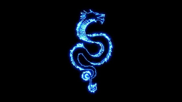 Neon Dragon Animation