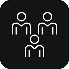 Group Marketing people icon with black filled line style. partnership, social, communication, member, organization, meeting, conference. Vector illustration