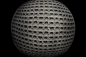 Golf ball / black and white / vector / icon