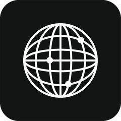 Network Technology icon with black filled line style. connection, social, global, technology, information, networking, world. Vector illustration