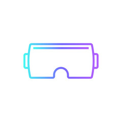 Virtual reality Technology icon with blue duotone style. game, glasses, vr, gaming, 3d, device, simulation. Vector illustration