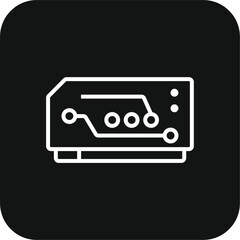 Memory Technology icon with black filled line style. chip, computer, hardware, processor, cpu, microchip, pc. Vector illustration