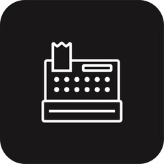 Faximile Finance and economy icon with black filled line style. computer, document, technology, fax, device, equipment, office. Vector illustration
