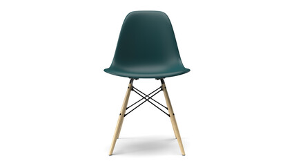 3d render chair isolated with shadow perspective front sea color