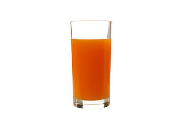 Healthy drink - Carrot juice, isolated on white background