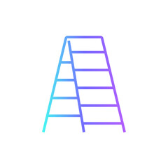 Ladder Construction icon with blue duotone style. climb, up, stair, staircase, construction, tool, home. Vector illustration
