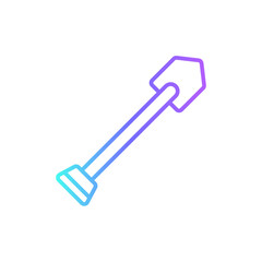 Shovel Construction icon with blue duotone style. gardening, equipment, tool, construction, handle, dig, scoop. Vector illustration
