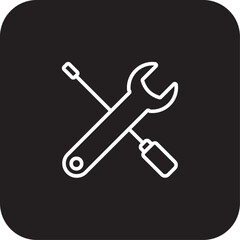 Tools Construction icon with black filled line style. growth. Vector illustration
