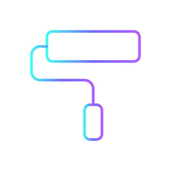 Paint Roller Construction icon with blue duotone style. tool, renovation, brush, color, decorating, interior, creative. Vector illustration