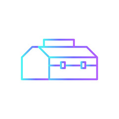 Tool box Construction icon with blue duotone style. tool, equipment, repair, service, maintenance, kit, mechanic. Vector illustration