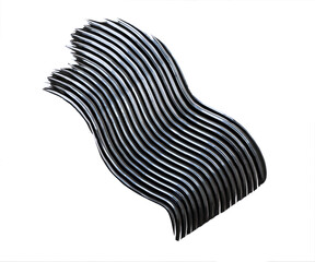 cosmetic smear of black mascara on white background