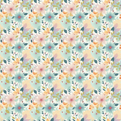 Papier Numérique Spring Floral - style aquarelle fleuri - 3600 x 3600 - Utilisation commerciale - Arrangement floral