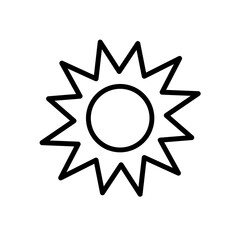 Sun summer outline icon