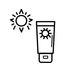 Sun screen summer outline icon