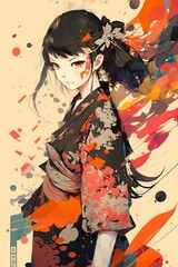 girl in kimono