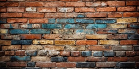 Obraz premium Brick wall background, Brick wall texture Created Generative Ai