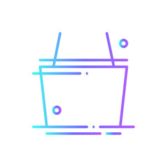 Basket Shopping icon with blue duotone style. v. Vector illustration