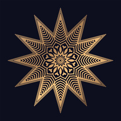Islamic ornamental with golden mandala background Vector Template