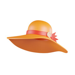 Beach Hat 3D Icon