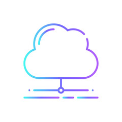 Cloud Network Information technology icon with blue duotone style. internet, data, connection, web, database, information, server. Vector illustration
