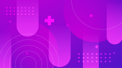 Vector geometric shapes abstract, science, futuristic, energy technology concept. Digital image of light rays, stripes lines with light, speed and motion blur over dark tech background