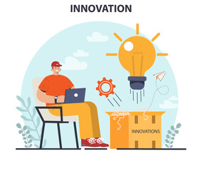 Innovation concept. Idea of creative business solution. Modern © inspiring.team