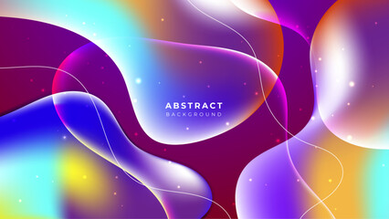 Abstract colorful liquid fluid wave vibrant banner background