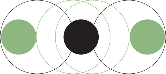 Geometric Memphis Circle
