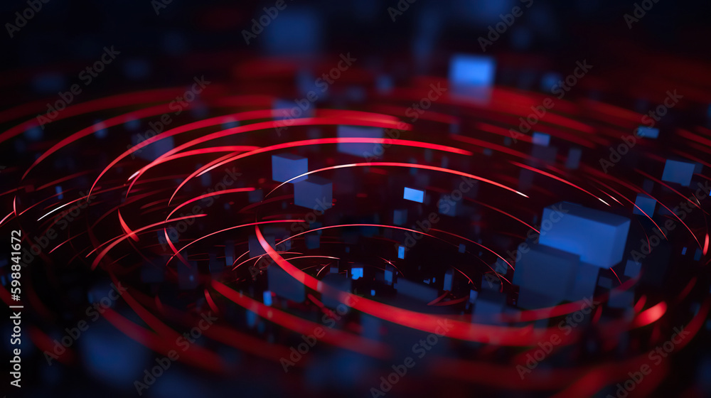 Poster modern abstract digital 3d background. copy space. based on generative ai
