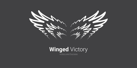Winged Victory Logo Design, brand logo, business logo