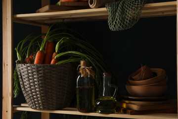 Fresh carrot, concept of harvest, harvest season