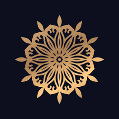luxury golden color Elegant  mandala design background