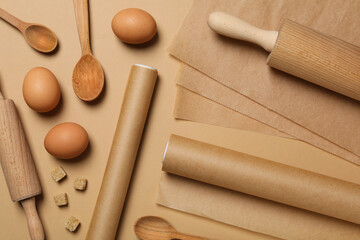 Concept of accessories for cooking and baking - baking paper