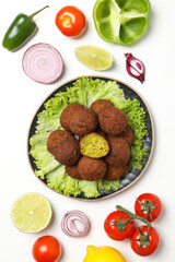 Vegetarian food concept - falafel, tasty falafel balls