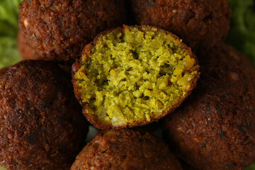 Vegetarian food concept - falafel, tasty falafel balls